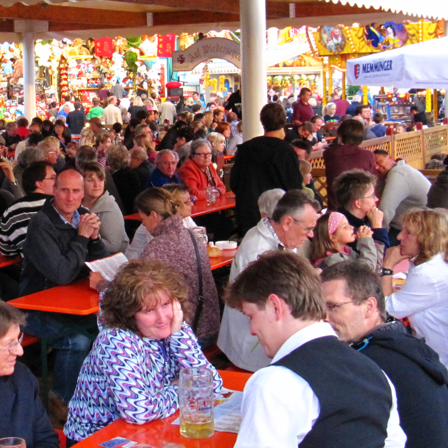 Ulmer Volksfest, Bierzelt, Almhütte